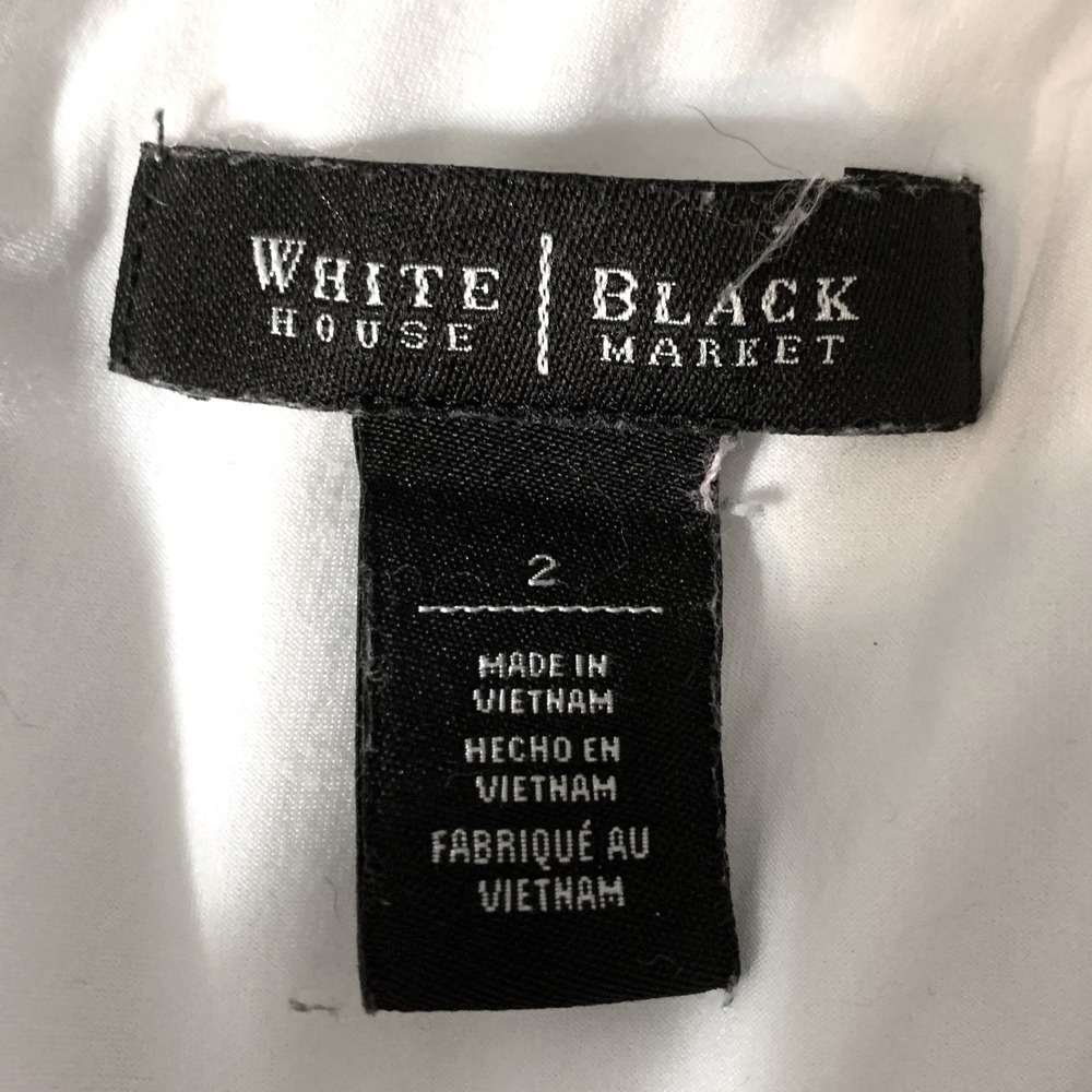 White House Black Market Crochet Lace Dress 2 White Sleeveless‎ Shift Mini Chic - Picture 3 of 9